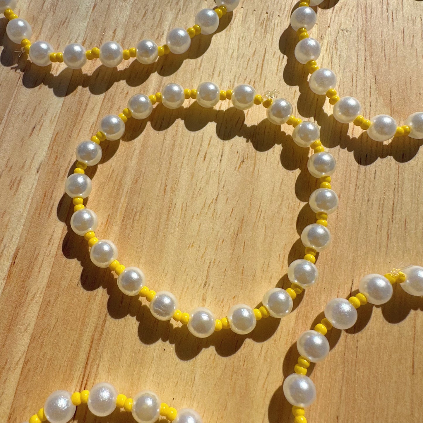 Pearls with Yellow Beads Bracelet
