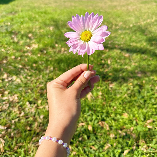 Pearls with Purple Beads Bracelet