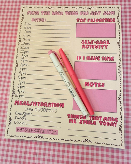 Daily/Hourly Notepad