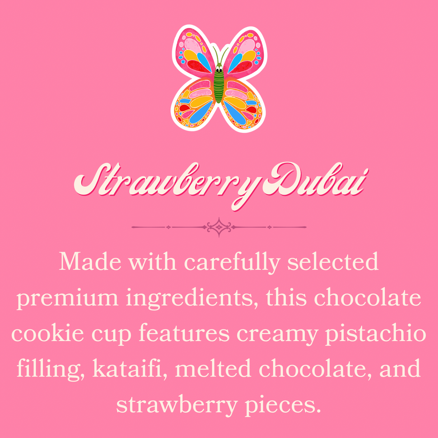 Strawberry Dubai Cookie Cup