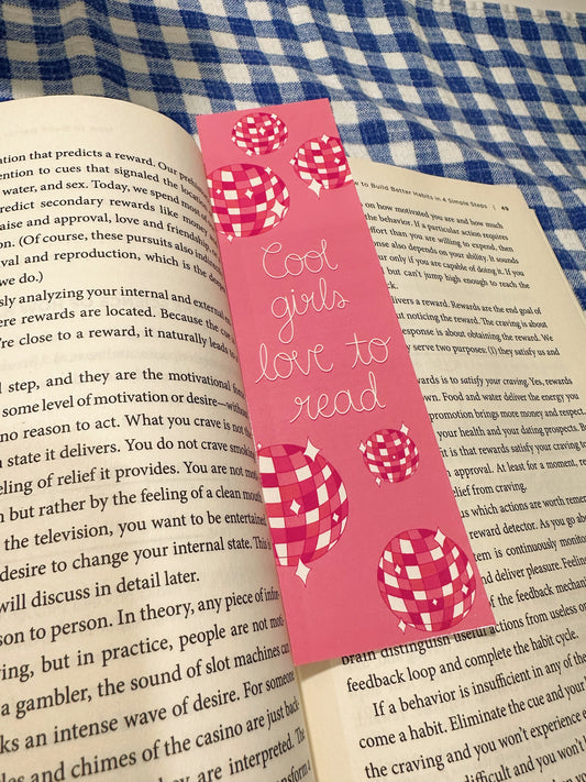 'Cool Girls Love To Read' Bookmark