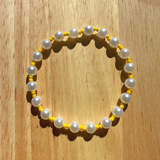 Pearls with Yellow Beads Bracelet