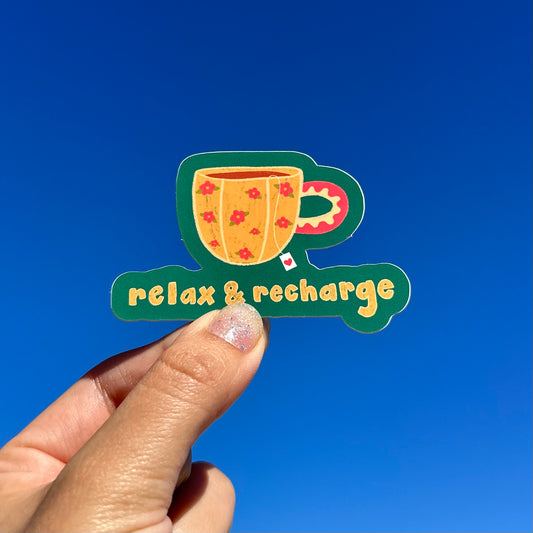 'Relax & Recharge' Sticker