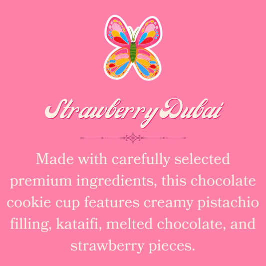Strawberry Dubai Cookie Cup